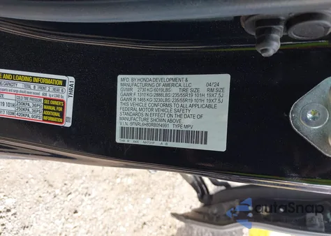 2024 Honda Odyssey Touring from USA, damaged, VIN 5FNRL6H80RB054991